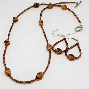 Jewelry set, necklace and earrings set, handmade